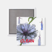 Clean Dishwasher Status Magnet (Vorderseite/Rückseite)