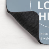 Clean Dusty Blue l Beruflich Business-Logo Mousepad (Ecke)