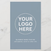 Clean Dusty Blue l Business Logo Marketing Flyer (Vorne)