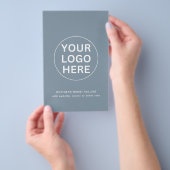 Clean Dusty Blue l Business Logo Marketing Flyer (Handgriff)