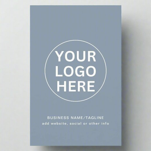 Clean Dusty Blue l Business Logo Marketing Flyer