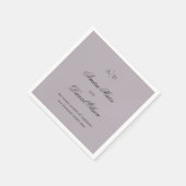 Clean Dusty Lilac Classic Wedding Serviette (Ecke)