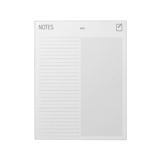 Clean + Einfaches einfaches Notepad Notizblock (Rotiert)