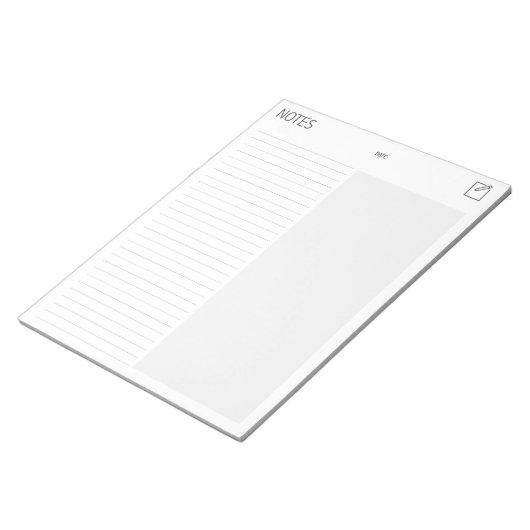 Clean + Einfaches einfaches Notepad Notizblock (angewinkelt)