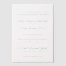 Clean Emerald Green Elegant Wedding Pergament Einladungen