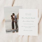 Clean Emerald Green Elegant Wedding Save The Date