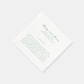 Clean Emerald Green Elegant Wedding Serviette (Ecke)