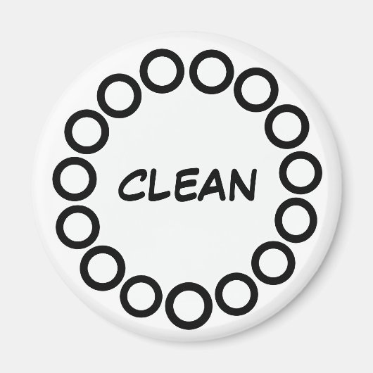 "CLEAN" Geschirrspülmaschine Magnet ("DIRTY" separ (Vorne)