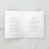 Clean Gold Classic Wedding Einladung (Innenseite)