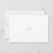 Clean Gold Classic Wedding RSVP Karte (Rückseite)