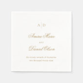 Clean Gold Classic Wedding Serviette (Vorderseite)