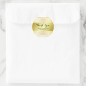 Clean Gold Fpil gestrichen Danke Hochzeit Runder Aufkleber (Tasche)
