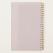 Clean Gold Pink Minimal 24 Skripte Planer (Rückseite)