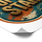 Clean Gold SUPER STAR Tee Poster (Ecke)