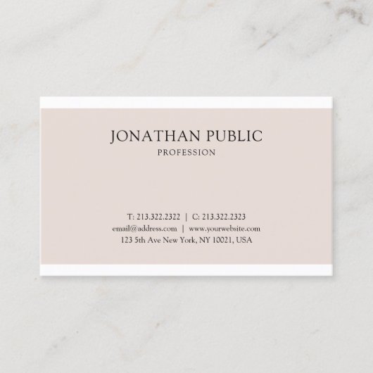 Clean Graphic Design Elegant Beruflich Schlicht Visitenkarte (Vorderseite)