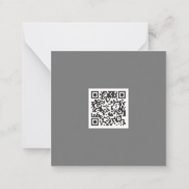 Clean Gray Corporate QR Code Mitteilungskarte