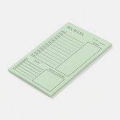 Clean Green & Black Daily Planer Post-it Klebezettel (angewinkelt)
