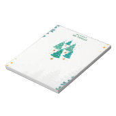 Clean Green Christmas Bäume Notizblock (Rotiert)