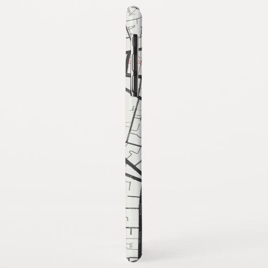 CLEAN HARVARD UNIVERSITY MASSACHUSETTS KONTUR MAP Case-Mate iPhone HÜLLE (Hinten/Links)