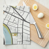 CLEAN HARVARD UNIVERSITY MASSACHUSETTS KONTUR MAP GESCHIRRTUCH (Viertel Falte)