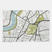 CLEAN HARVARD UNIVERSITY MASSACHUSETTS KONTUR MAP GESCHIRRTUCH (Horizontal)