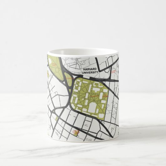 CLEAN HARVARD UNIVERSITY MASSACHUSETTS KONTUR MAP KAFFEETASSE (Mittel)