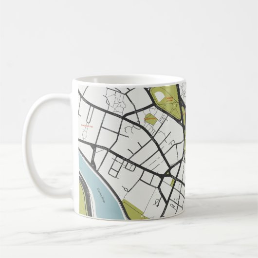 CLEAN HARVARD UNIVERSITY MASSACHUSETTS KONTUR MAP KAFFEETASSE (Links)