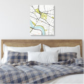 CLEAN HARVARD UNIVERSITY MASSACHUSETTS KONTUR MAP LEINWANDDRUCK (Insitu (Schlafzimmer))