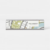 CLEAN HARVARD UNIVERSITY MASSACHUSETTS KONTUR MAP SCHREIBTISCHNAMENSPLAKETTE (Vorderseite )