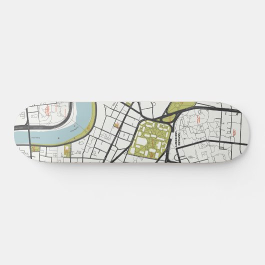 CLEAN HARVARD UNIVERSITY MASSACHUSETTS KONTUR MAP SKATEBOARD (Horizontal)