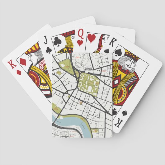 CLEAN HARVARD UNIVERSITY MASSACHUSETTS KONTUR MAP SPIELKARTEN (Rückseite)