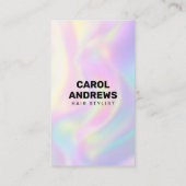 Clean Holographic Verbinden Sie mit uns Friseur Visitenkarte (Rückseite)