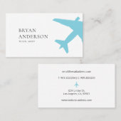 Clean Jet Silhouette Card - Minimaler Luftfahrtaus Visitenkarte (Vorne/Hinten)