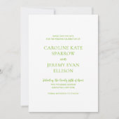 Clean Lime Green QR Code Foto Elegante Hochzeit Save The Date (Vorderseite)