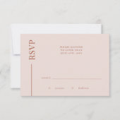 Clean Line Terracotta Minimalistische Hochzeitskar RSVP Karte (Vorderseite)