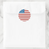 Clean Lines US-Flagge 4. Juli Runder Aufkleber (Tasche)