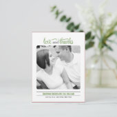Clean Look Wedding Dankeschön Karte (Stehend Vorderseite)