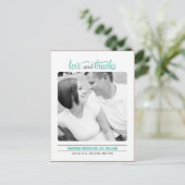 Clean Look Wedding Dankeschön Karte (Stehend Vorderseite)