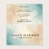 Clean Minimal Custom Family Name | 5-Minute Edit Visitenkarten (Außenseite Aufgefaltet)