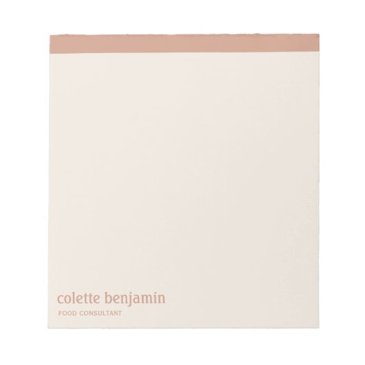 Clean Minimalist Antique Orange & Pale Peach Notizblock (Vorderseite)