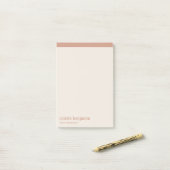 Clean Minimalist Antique Orange & Pale Peach Post-it Klebezettel (Auf Schreibtisch)