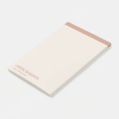 Clean Minimalist Antique Orange & Pale Peach Post-it Klebezettel (angewinkelt)