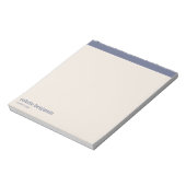 Clean Minimalist Blue-Grey & Pale Peach Notizblock (Rotiert)