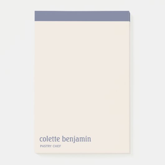 Clean Minimalist Blue-Grey & Pale Peach Post-it Klebezettel (Vorderseite)
