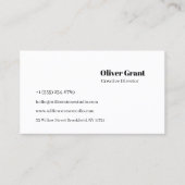 Clean Minimalist Business Card Visitenkarte (Vorderseite)