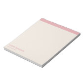 Clean Minimalist Pastel Pink & Pale Peach Notizblock (Rotiert)