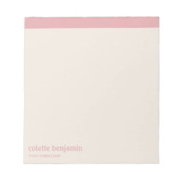 Clean Minimalist Pastel Pink & Pale Peach Notizblock