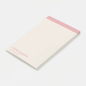 Clean Minimalist Pastel Pink & Pale Peach Post-it Klebezettel (angewinkelt)