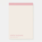 Clean Minimalist Pastel Pink & Pale Peach Post-it Klebezettel (Vorderseite)