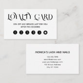 Clean minimalist white and black treuekarte (Vorne/Hinten)